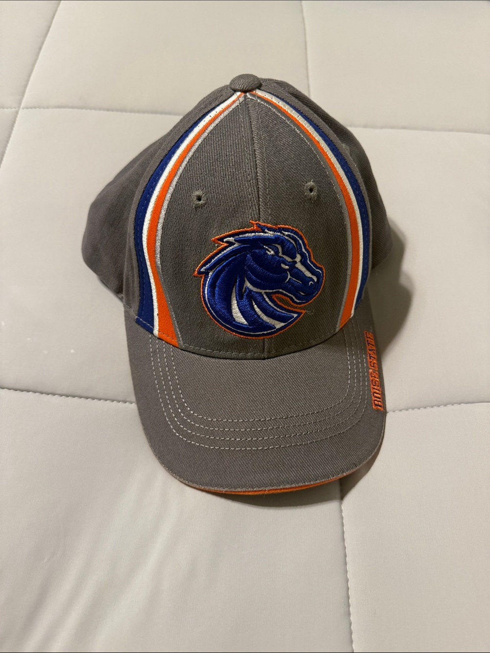 NCAA Gray Cap with Blue and Orange Boise State Broncos Logo
